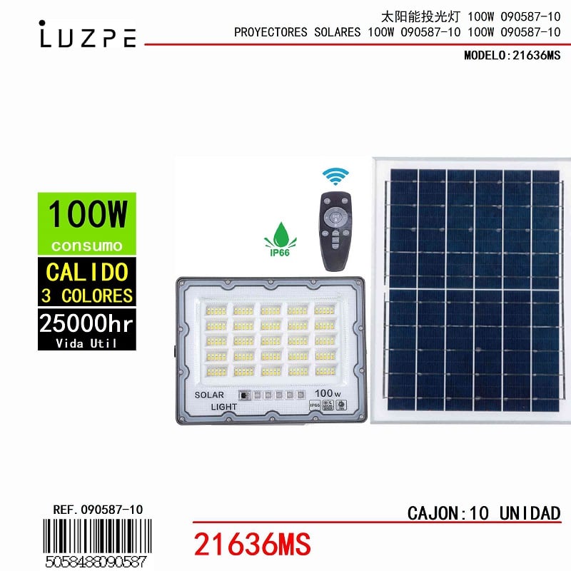 Panel Solar 3 Tonos de 100W