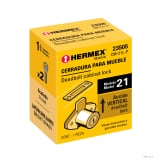 Cerradura para mueble, modelo 21, latón, HERMEX BASIC 23505