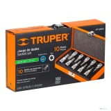 Juego de 10 dados cuadro 3/8" punta torx, estuche metálico 13976
