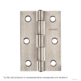 Bisagra rectangular 3-1/2" acero inoxidable, HERMEX 43204