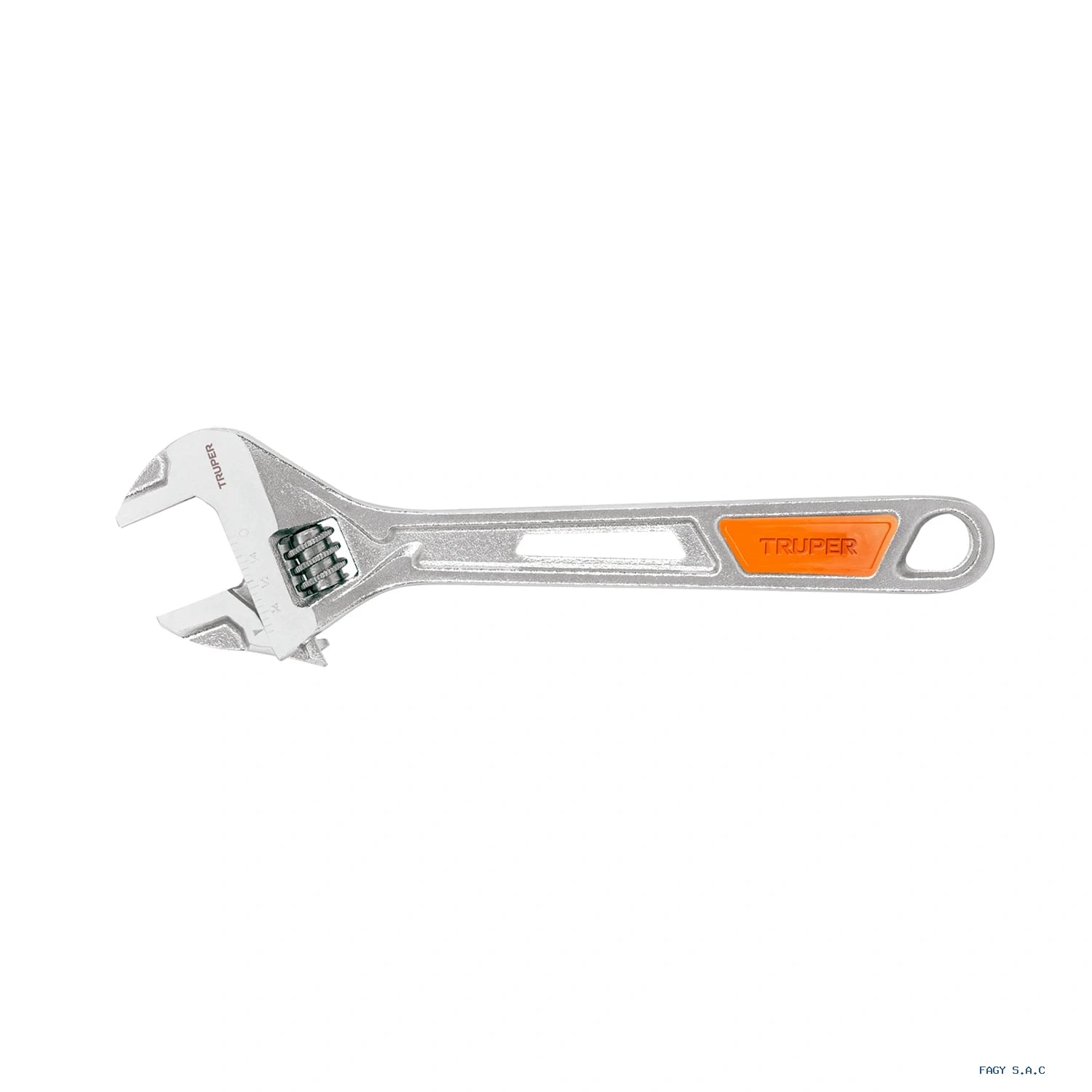 Llave ajustable (perico) 8″ cromada,  TRUPER PET-8X 15510