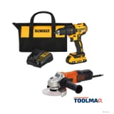 Taladro Atornillador 1/2" 20V Dewalt DCD7771D1-B2 + Amoladora Angular 4 1/2" Black + Decker G650-B2