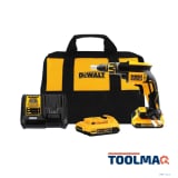 Atornillador para Drywall 1/4" Hex 20V XR Inc 2 Bat y Carg Dewalt DCF620D2-B2