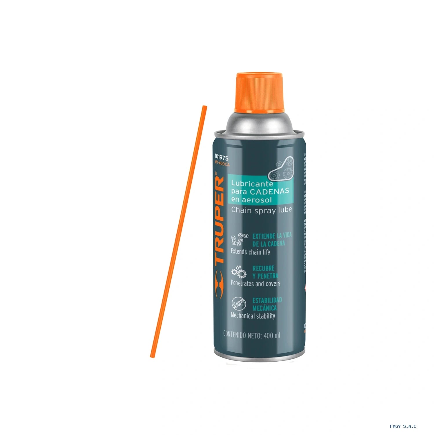 Lubricante de cadenas en aerosol 400 ml, Truper 101975