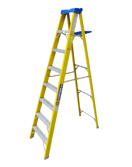 Escalera tijera simple acceso fibra de vidrio Bronco American