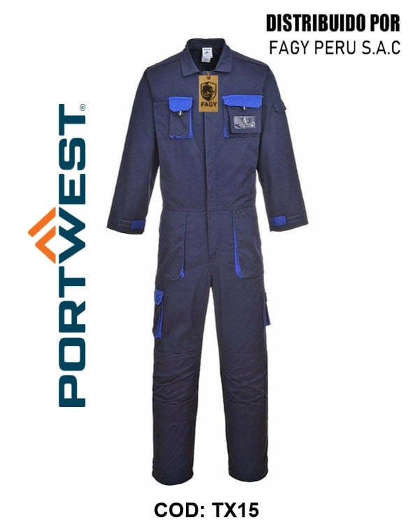 Buzo bicolor Portwest Texo Contrast TX15