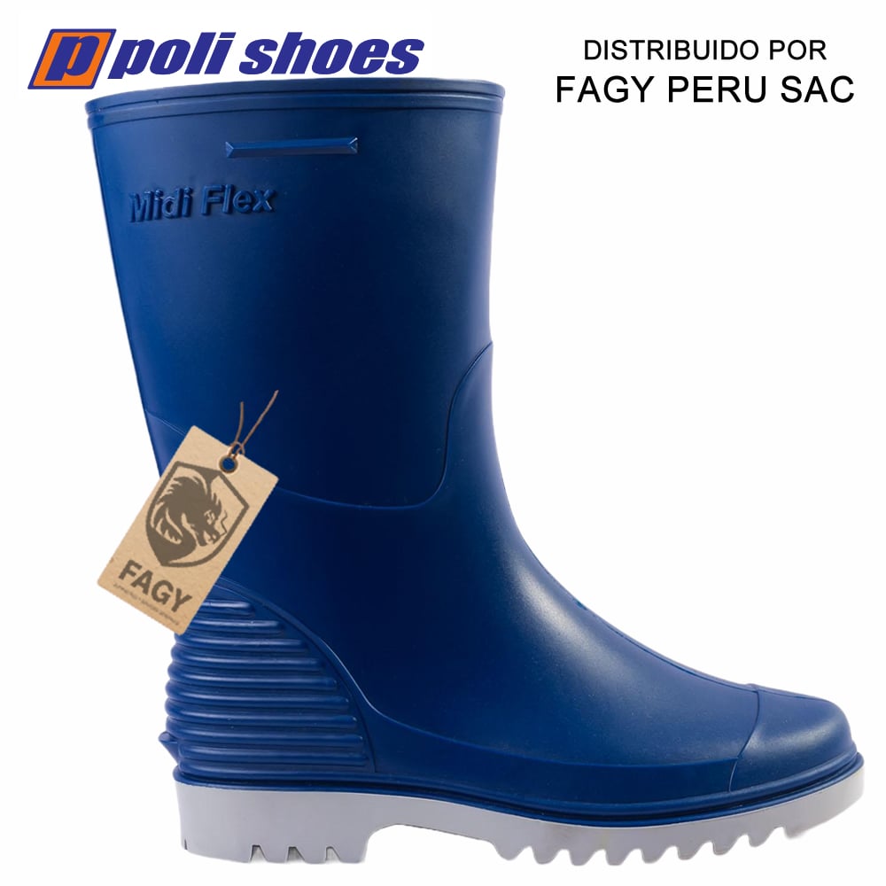 Bota de PVC Midi Flex Impermeable Liviano para Dama