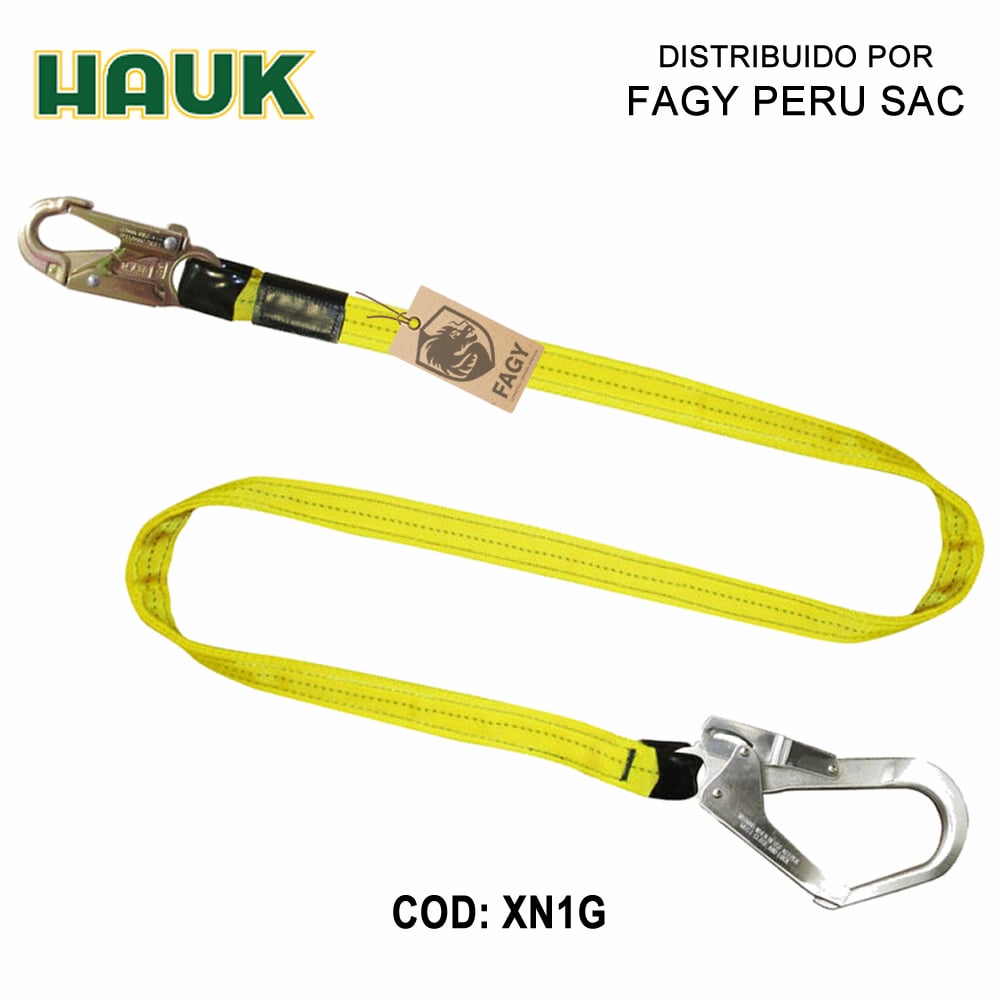 Línea de conexión, 1.8m,1 gancho 3/4″, 1 gancho 2 1/4″ HAUK XN1G