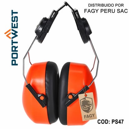 Protector auditivo Endurance de alta visibilidad Clip On SNR PS47 - PORTWEST