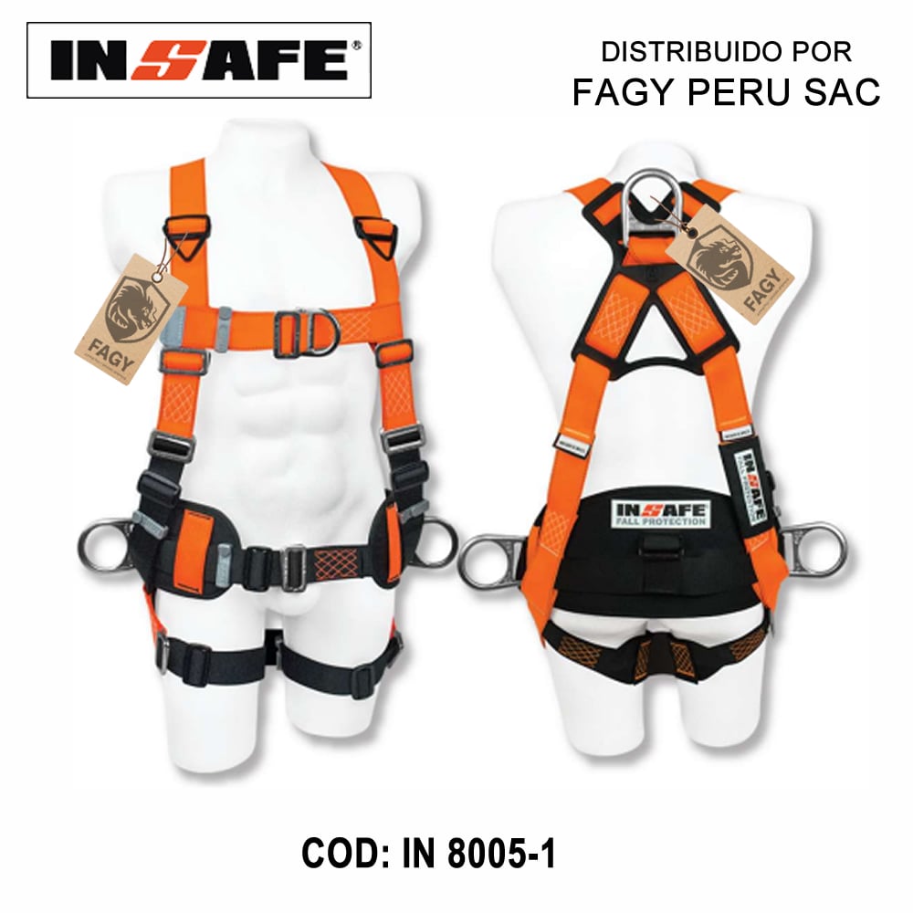 Arnes 4 argollas en H lumbar Insafe in 8005-1