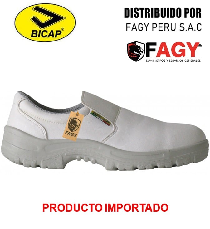Calzado de seguridad con puntera composite blanco bicap