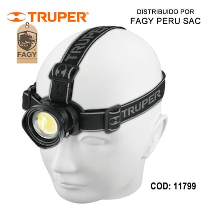 Linterna de minero 400 lm a pilas AAA truper 11799 - Truper