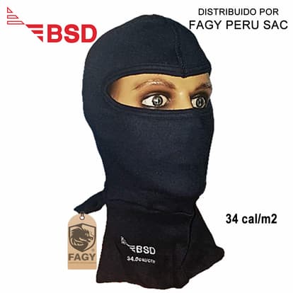 Balaclava ignífuga contra el arco eléctrico 34 cal BSD - BSD