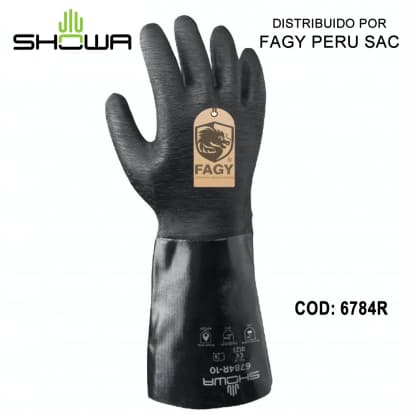 Guante de neopreno resistente a quimicos showa 6784R - SHOWA