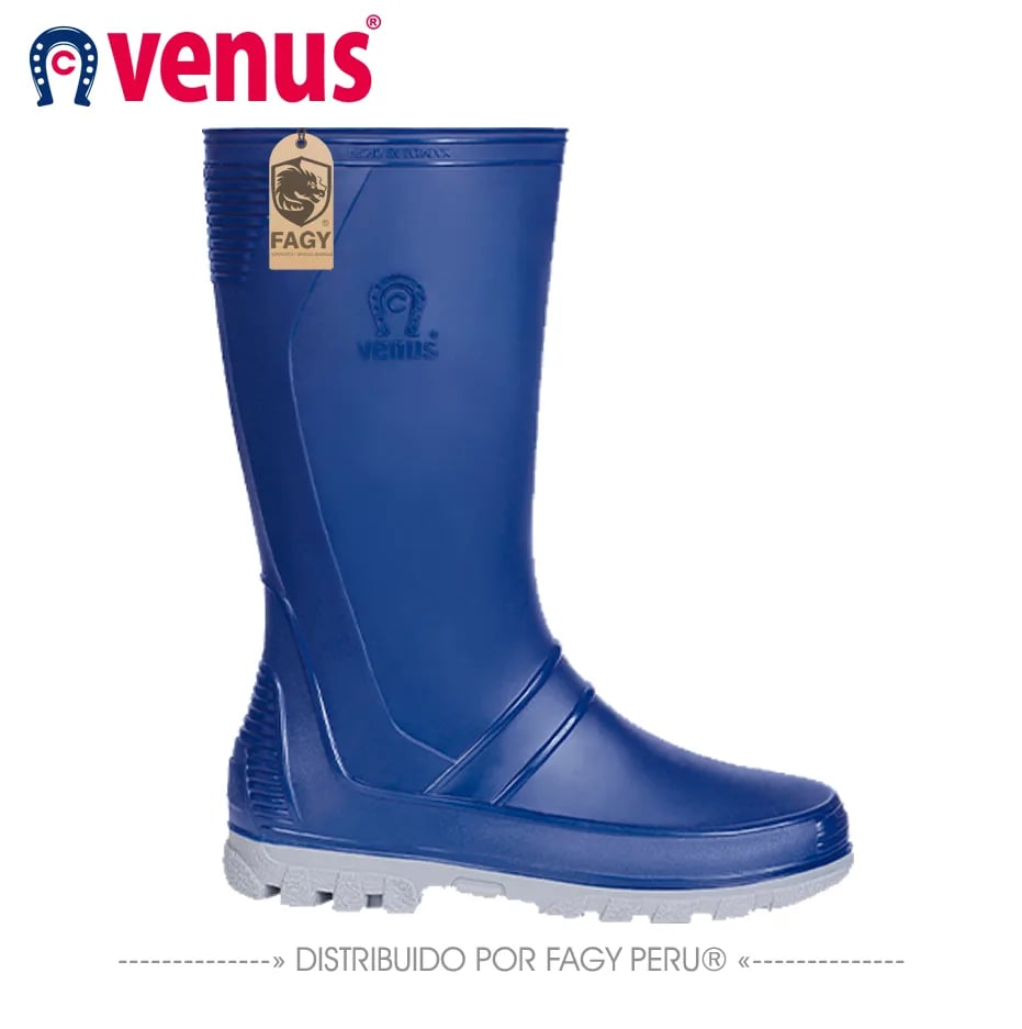 Bota impermeable andina azul marino gris