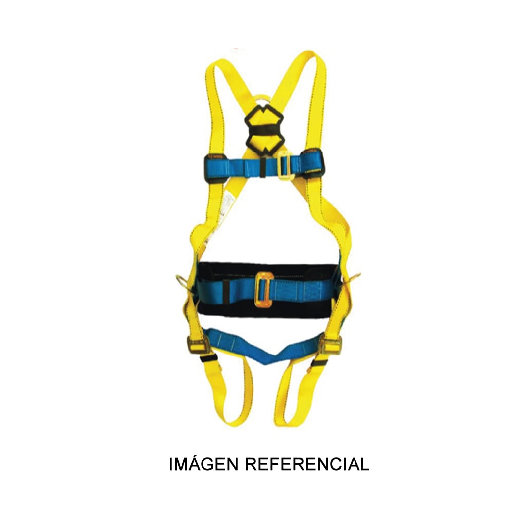 Arnés en H de 3 aros y 4 hebillas con faja lumbar