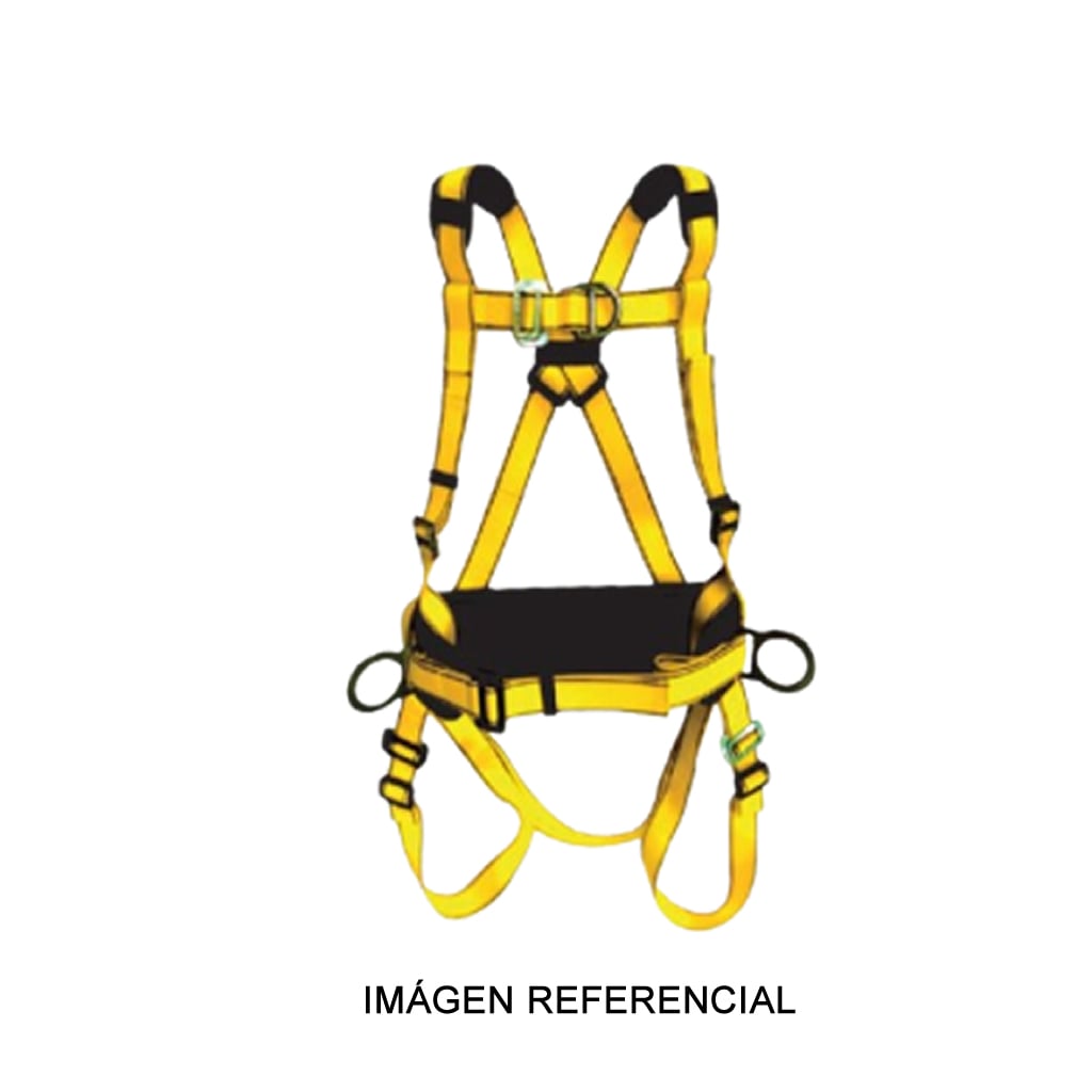 Arnés en H de 4 Aros y 6 Hebillas con faja lumbar