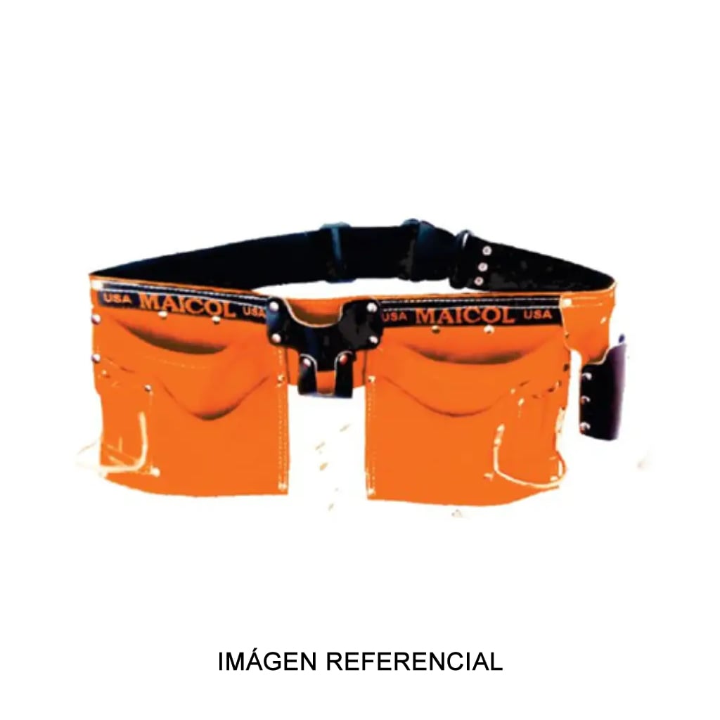 Porta herramienta doble bolsillo grande de cuero PHDBGC