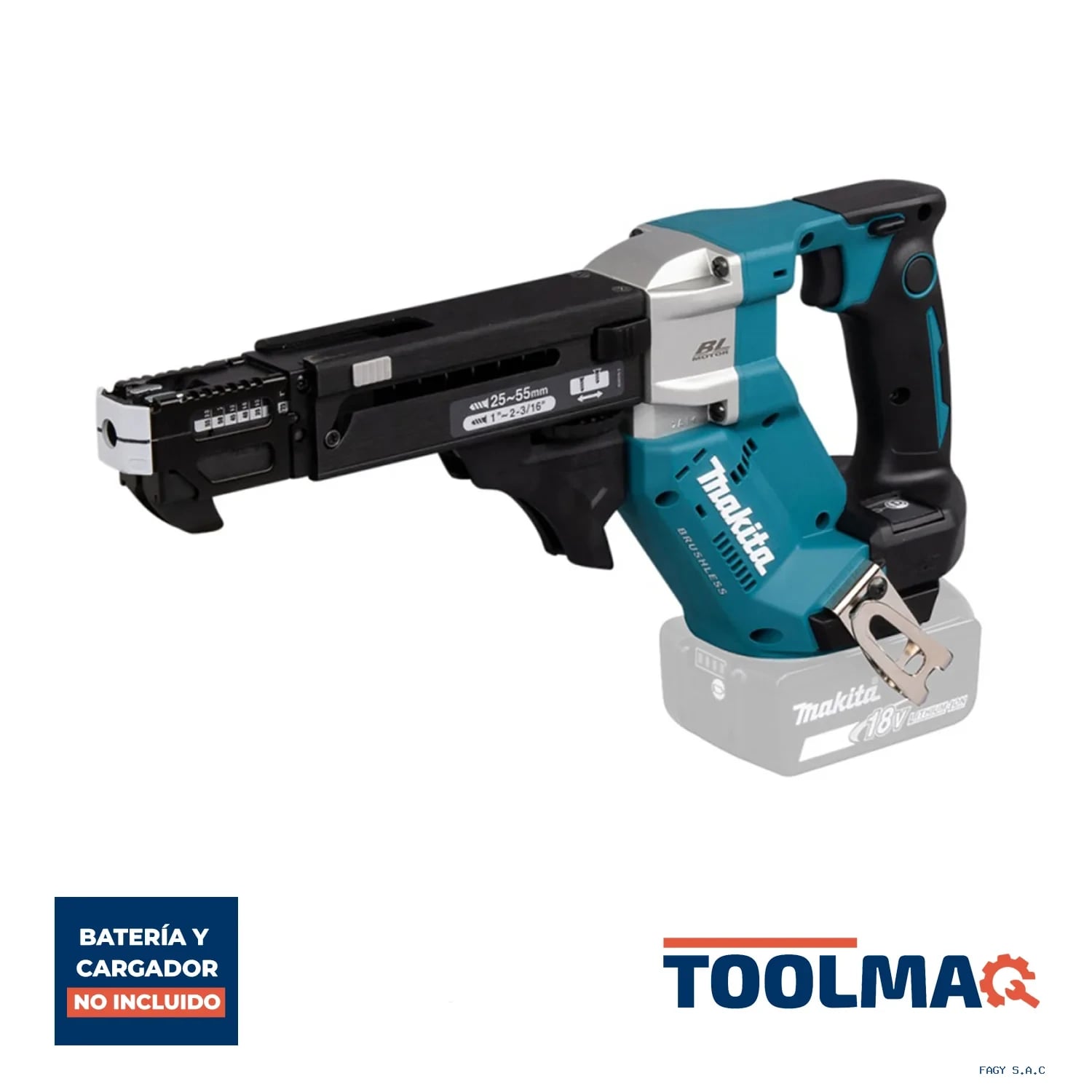 Atornillador para Drywall 1/4" Hex 18V LXT BL Baretool Makita DFR551Z
