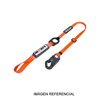 Eslinga sencilla con absorbedor regulable dieléctrico con argolla modelo 8020-2RD Insafe - INSAFE