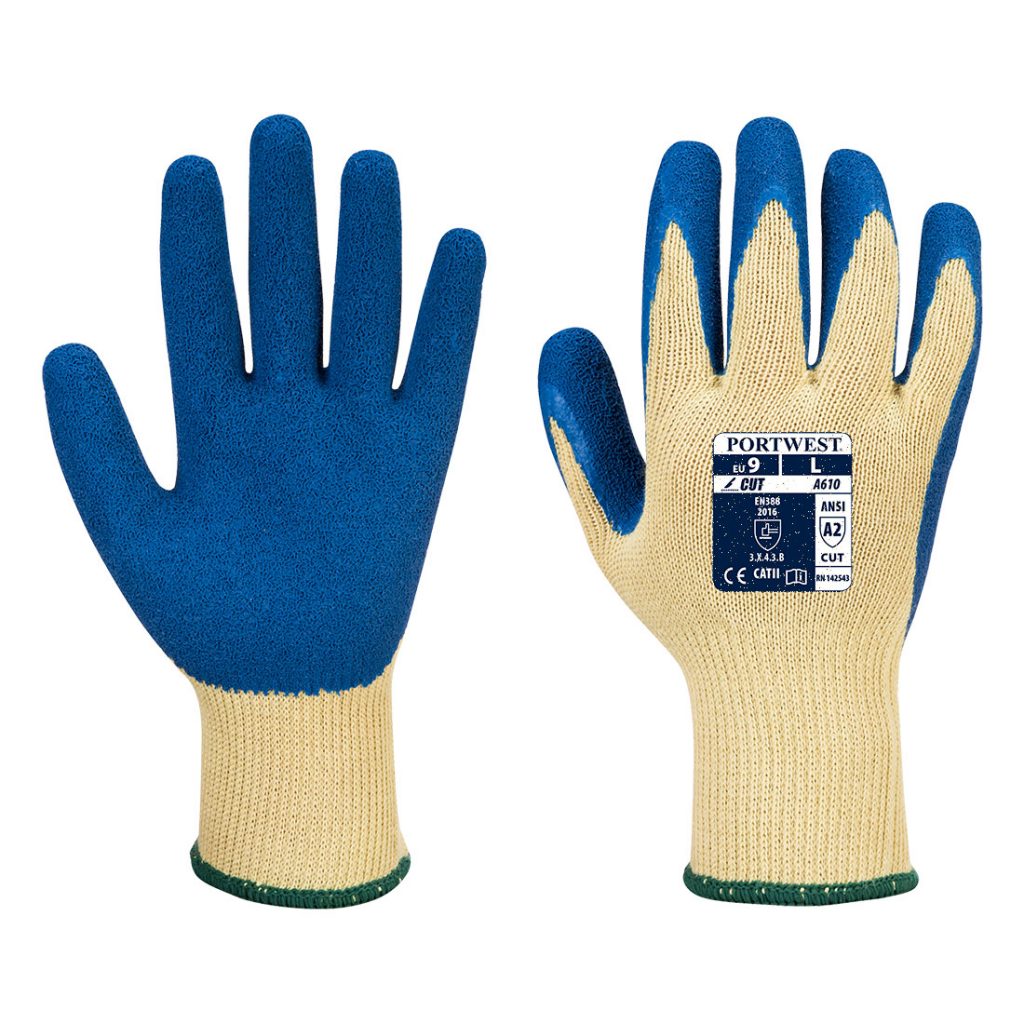 Guante Grip de látex, nivel 3 al corte A610