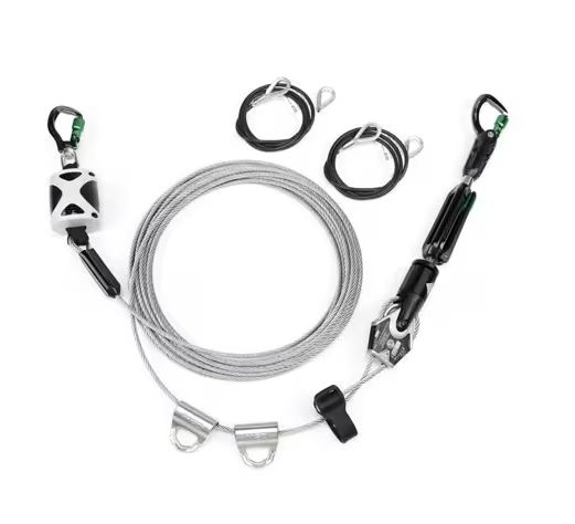 Línea de vida con lanzaderas de derivación y correas de anclaje Msa 10219288
