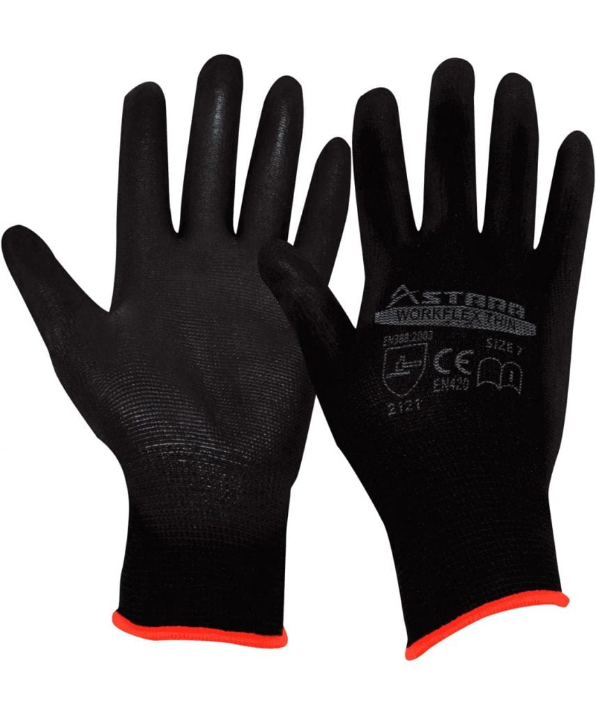 Guante De Nylon Negro Pluremax Revestido De Pluretano