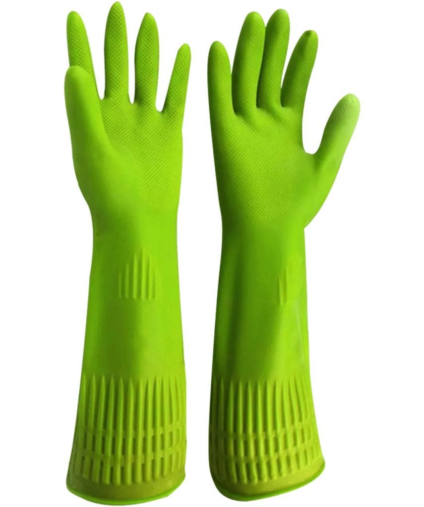 Guante De Latex Para Lavar Colores Varios 35CM (14”)