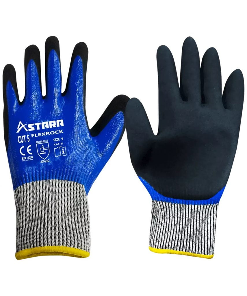 Guante Flexrock Con Hilo De Nylon HPPE + Glassfibre Cut 5