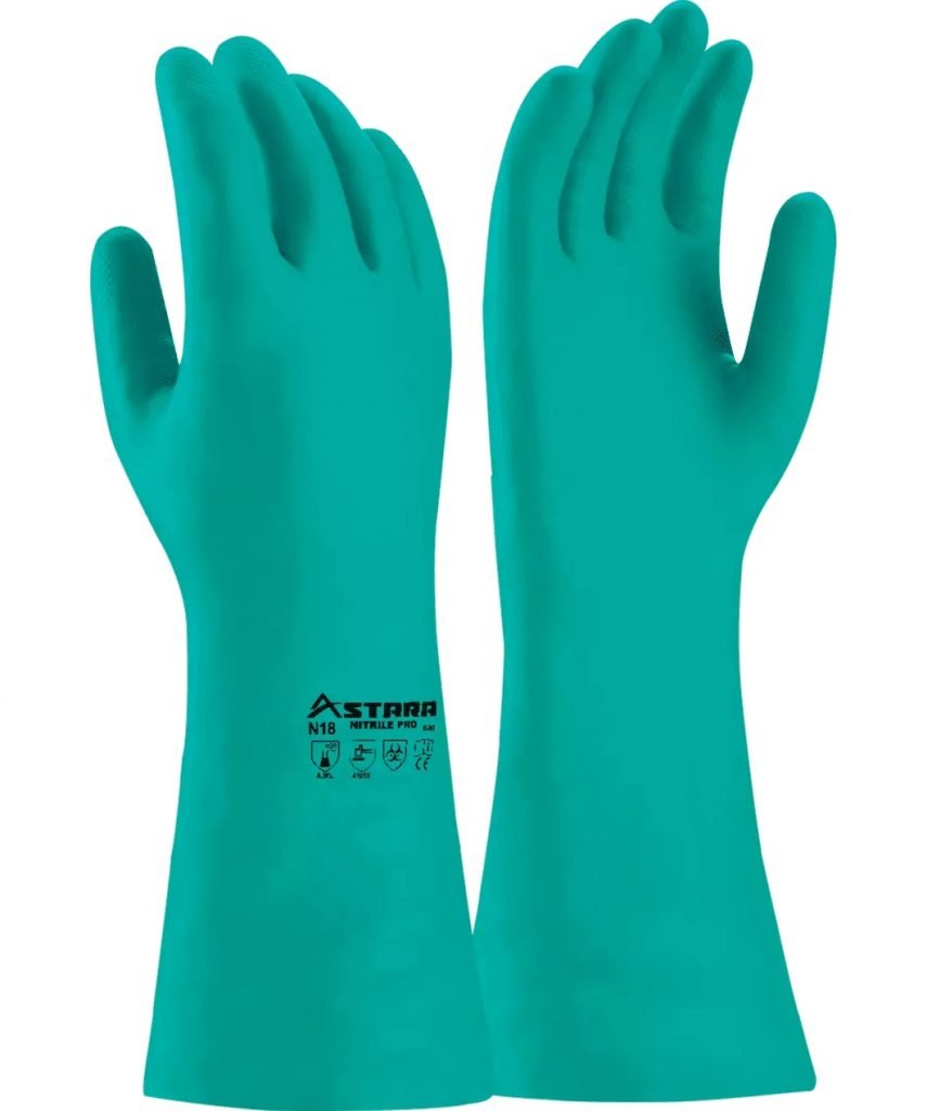 Guante De Nitrilo Grueso Nitrimax 45CM (18″) T8