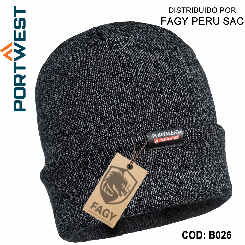 Gorro reflectante de punto con forro de Insulatex B026