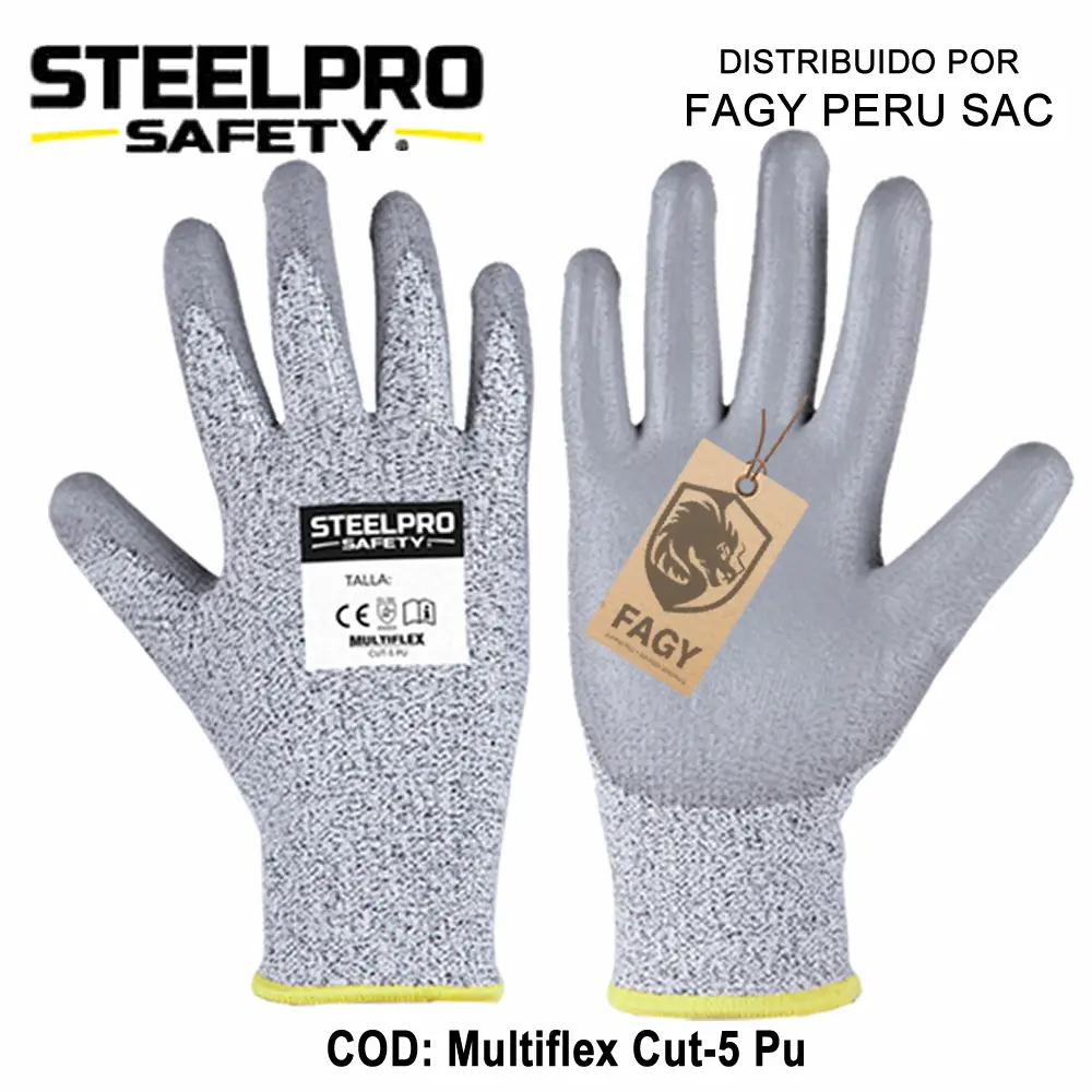 Guante Multiflex Cut-5 Pu Steelpro