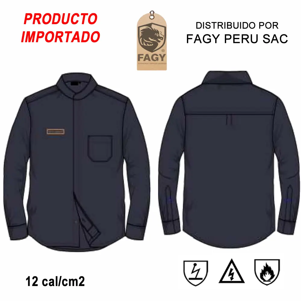 Camisa resistente a la llama(ignifuga) de 12 cal/cm2 repeltek