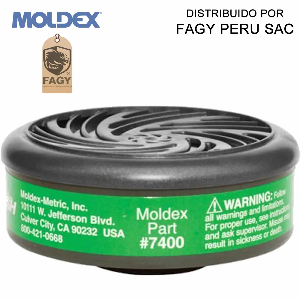 Cartucho contra amoniaco, metilamina 7400 moldex