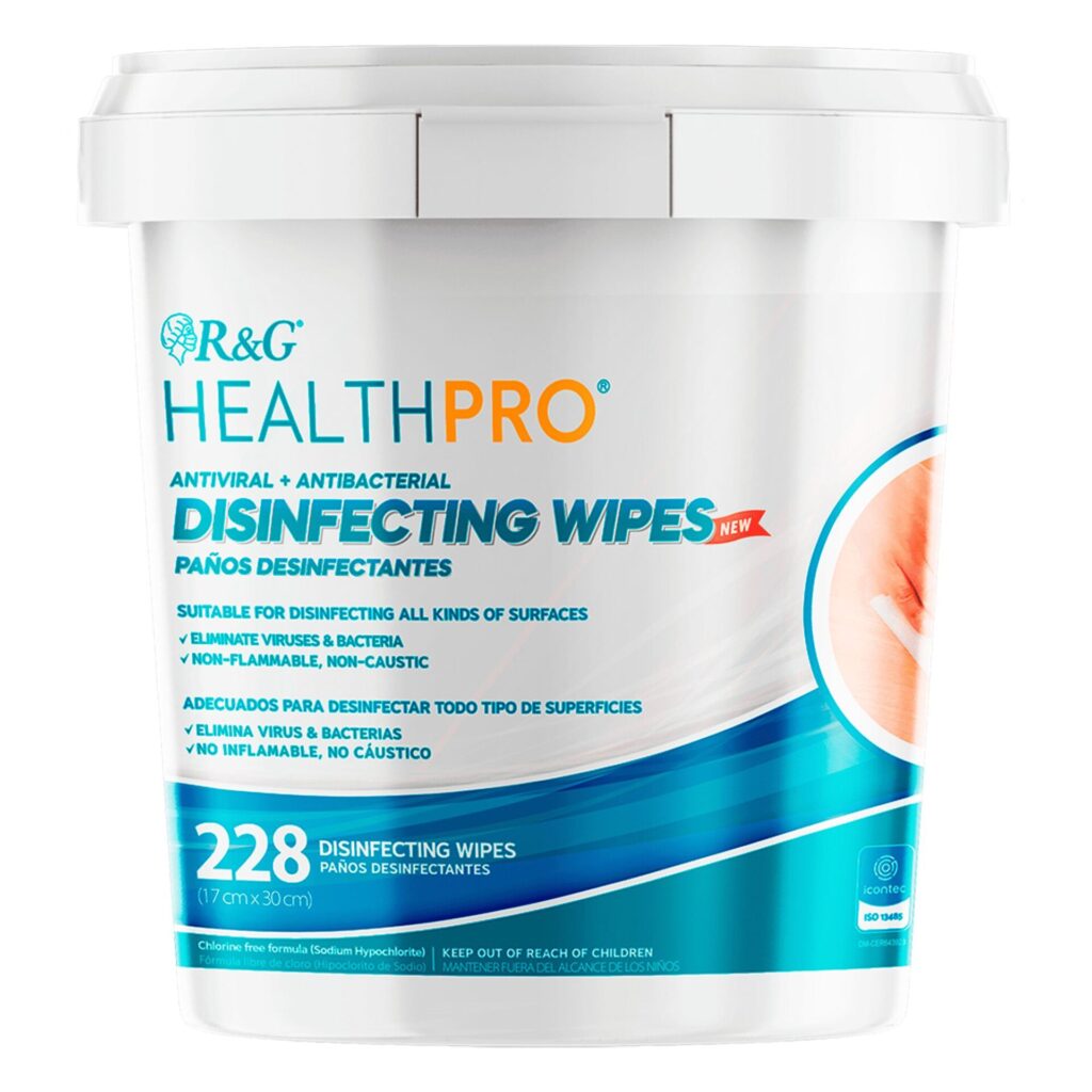 Paños desinfectantes antiviral marca R&G