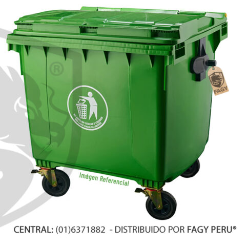 Contenedor de desechos con ruedas de 1100L