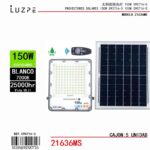 Panel Solar con Casco Metal de 150W Blanco