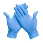 Guantes de nitrilo azul libres de polvo marca Eliud