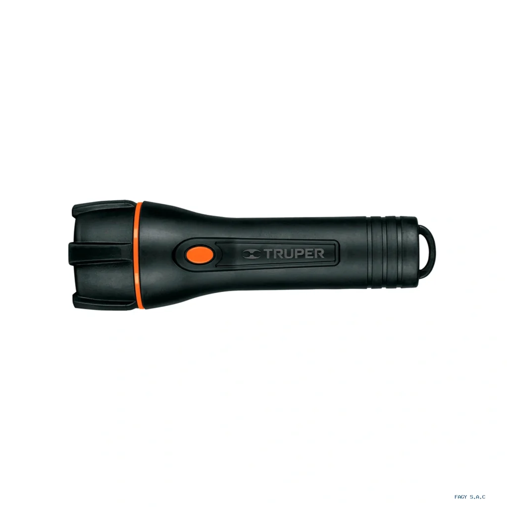 Linterna plástica 1 LED 180 lm con 2  pilas D, Truper  LIPLA-180 13019
