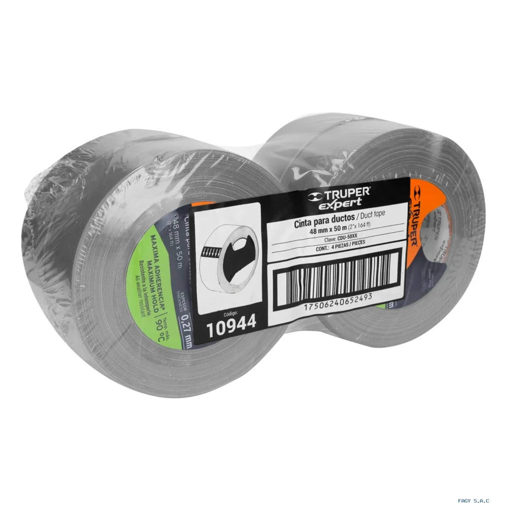 Cinta 50 m p/ducto, espesor 0.27 mm, temp. máx. 90°C, Expert 10944