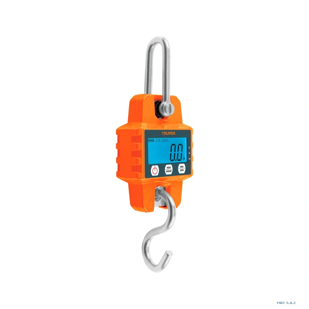 Báscula electrónica colgante, de pilas, 300 kg, Truper 100788