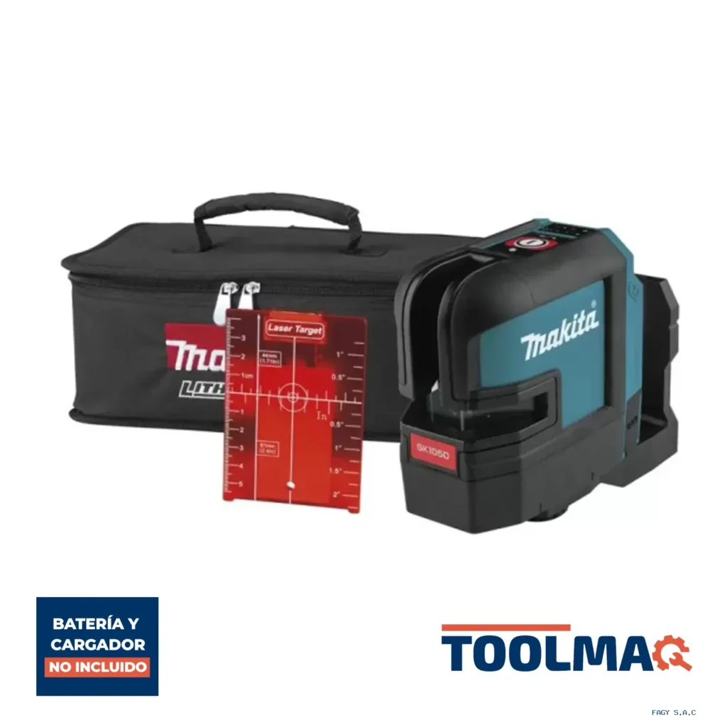 Nivel Laser Rojo Líneas Cruzadas 12V CXT 20 Metros Baretool (Sin Baterías / Sin Cargador) Makita SK105DZ