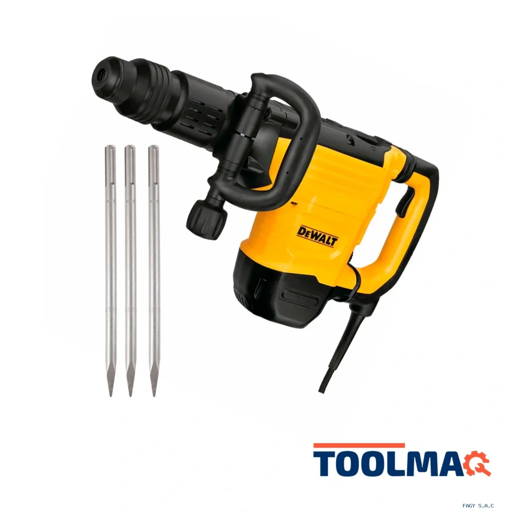 Martillo demoledor sds-max 1600w +3 puntas dewalt D25881-K1