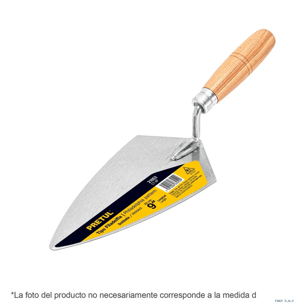 Cuchara para albañil 8" tipo Filadelfia, Pretul 21052