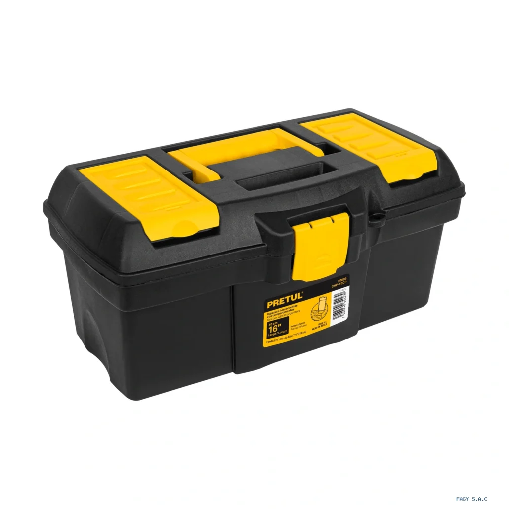 Caja para herramienta de 16" con compartimentos, Pretul 20603