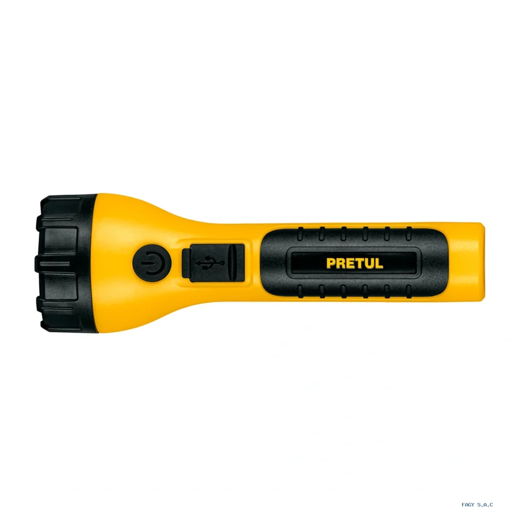 Linterna plástica de LED, 120 lm,  recargable, PRETUL LIRE-120P 26101