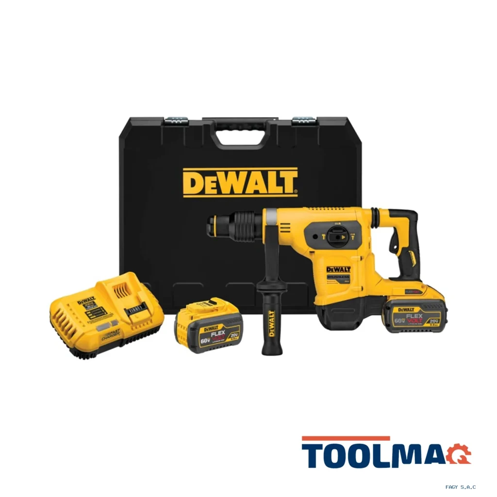 Rotomartillo SDS Max 60V XR Inc 2 Bat y Carg Dewalt DCH481X2-B2
