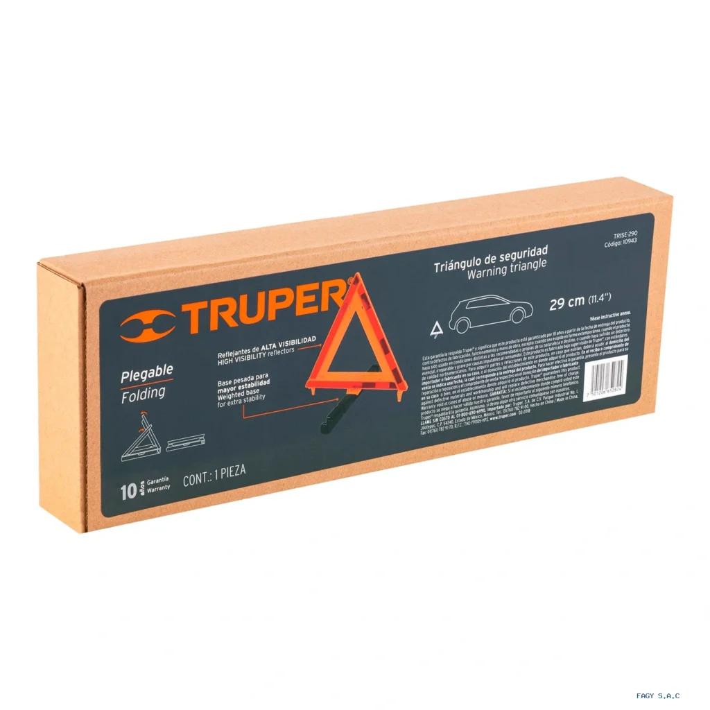 Triángulo de seguridad, 11", TRUPER 10943