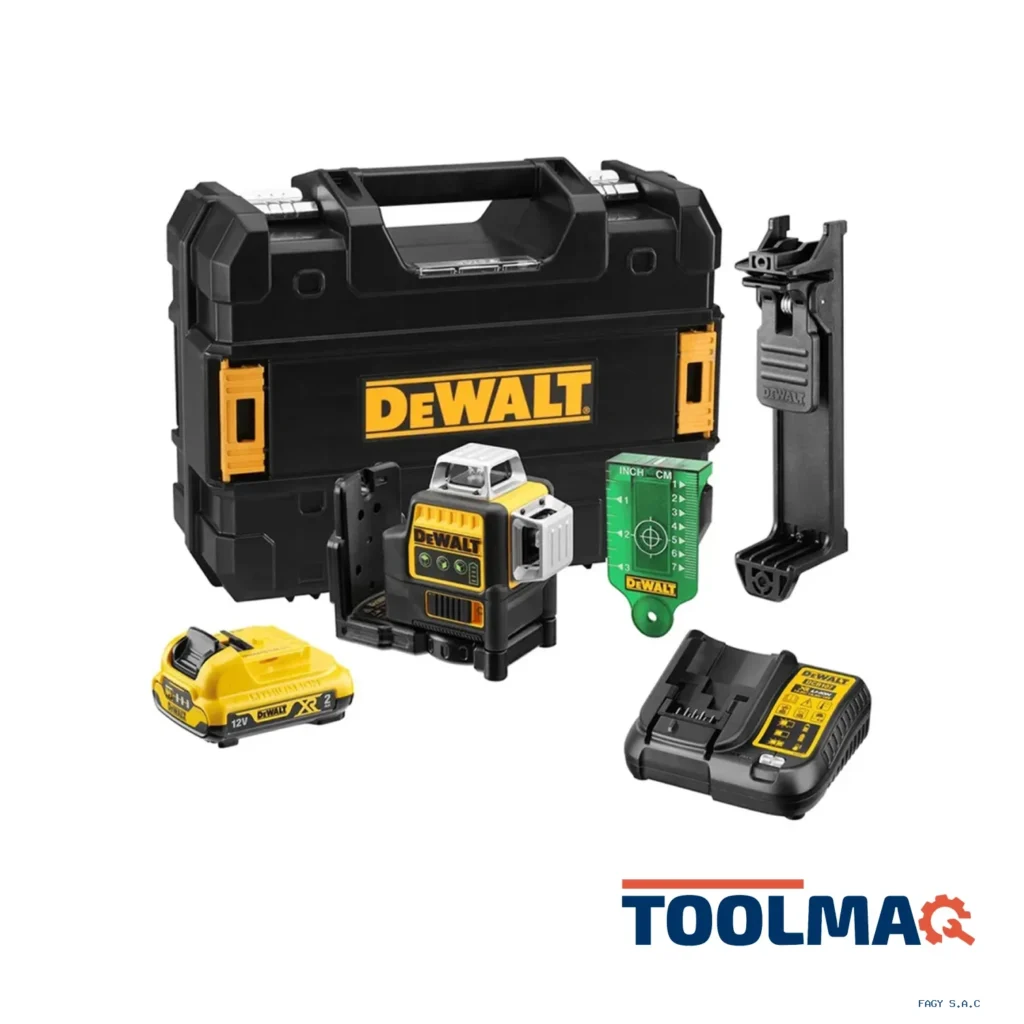 Nivel Láser 360° 12V Luz Verde Dewalt DW089LG