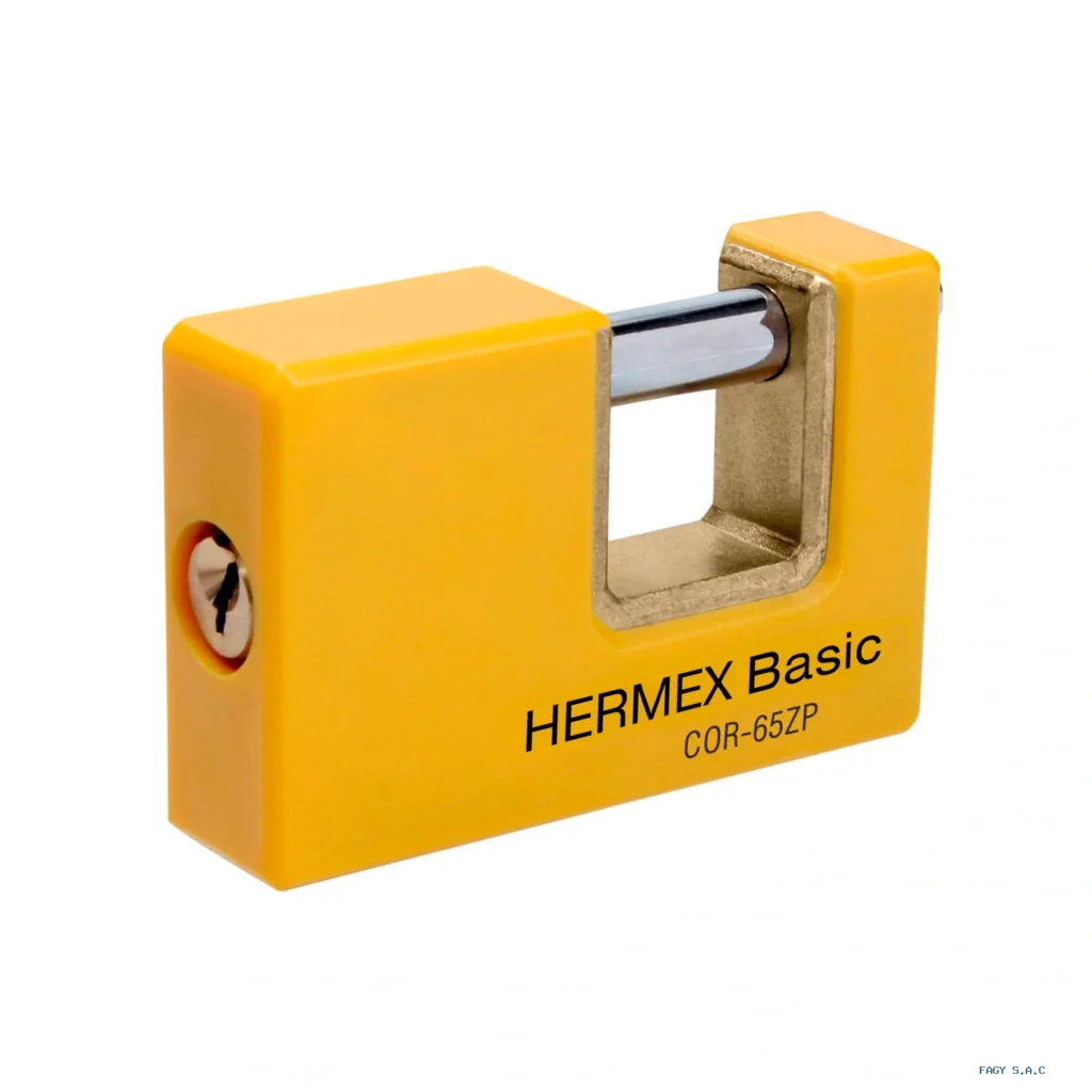 Candado antipalanca 65 mm cuerpo metálico, HERMEX BASIC 22514